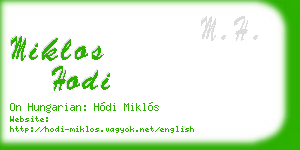 miklos hodi business card