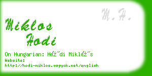 miklos hodi business card